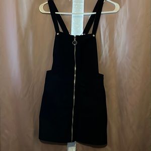 Black overall dress